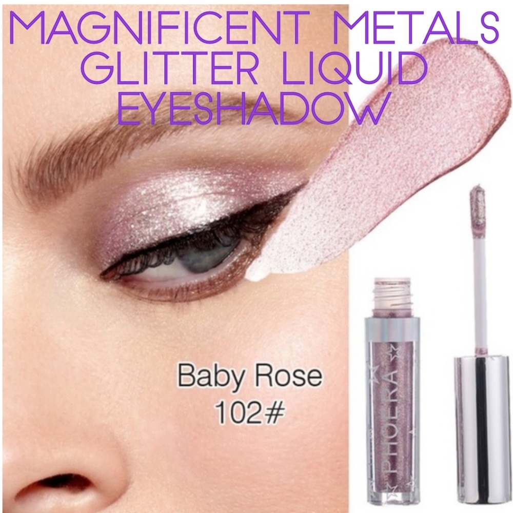 Metallic Glitter Liquid Eyeshadow Baby Rose $FIRM - Picture 1 of 3